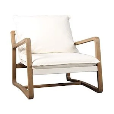 Gabe Occasional Chair in Off White Uph